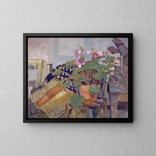 Het Bloempotje - Édouard Vuillard — ingelijst kunstwerk aan de muur