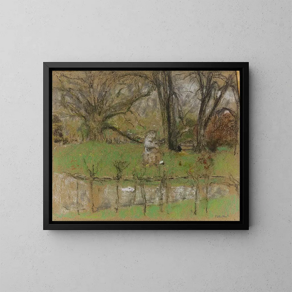 The pond in front of the castle - Édouard Vuillard — framed artwork on a wall