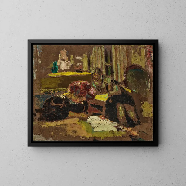 Madame Fontaine gekant - Édouard Vuillard — ingelijst kunstwerk aan de muur