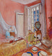 Madame Hessel in de roze kamer in Les Clayes - Édouard Vuillard — weergave van het kunstwerk