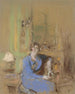 Madame Lucien Sauphar zittend in haar salon - Édouard Vuillard — weergave van het kunstwerk