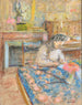 Madame Vuillard die Vaucresson schrijft - Édouard Vuillard — weergave van het kunstwerk
