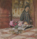 Madame Vuillard in een tulband bij de Closerie des Gents - Édouard Vuillard — weergave van het kunstwerk