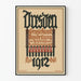 Vintage poster Dresden 1912 kunsttentoonstelling