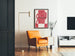 Vintage poster van Dynamogénine in rood en wit