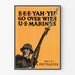Vintage poster van de Amerikaanse mariniers voor de wervingsoproep