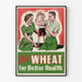Vintage promotieposter Gezondheid - Eet graan voor een betere gezondheid