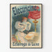 Vintage poster Elektrische luxe verlichtingskunst