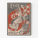 Elegante decoratieve poster in art nouveau stijl