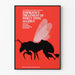 Vintage medische poster over de spoedbehandeling van insectenallergieën