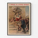 Vintage poster van de tweede lening van de Nationale Verdediging
