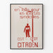 Vintage poster van vakbondsstrijd Citroën CGT CFDT