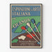Vintage poster van Italiaanse kunsttentoonstelling in Amsterdam