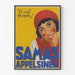 Vintage poster Samas sinaasappels met lachend vrouwelijk portret