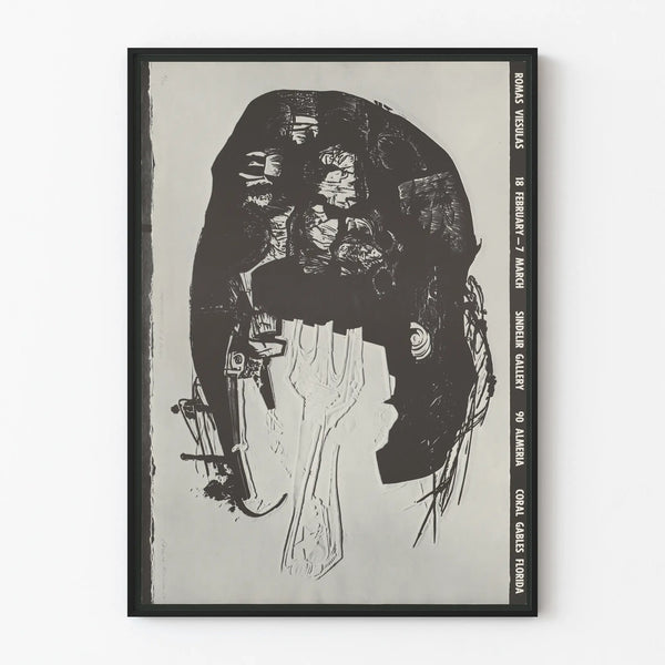 Tentoonstellingsposter Romas Vesulas - Sindellr Gallery 1967