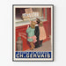 Vintage poster voor dubbele kaasroompromotie Charles Gervais