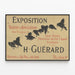 Vintage poster voor de tentoonstelling in het Tooneel van Toepassing door M. Guérard — ingelijst kunstwerk aan de muur