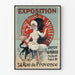 Vintage poster voor tentoonstelling met schilderijen en tekeningen van A. Willette