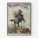 Vintage poster tentoonstelling sportvissen en paarden 1892