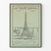 Vintage poster van de Wereldtentoonstelling 1889 - De Eiffeltoren