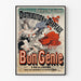 Vintage poster van vlaggenverdeling Viering van 14 juli Bon Génie