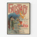 Decoratieve poster van Verdi's opera Falstaff in 3 bedrijven