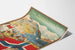 Vintage poster van Noorse film Fante-Anne met landschap en vlag