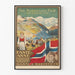 Vintage poster van Noorse film Fante-Anne met landschap en vlag