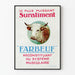 Vintage Farbœuf reclameposter voor spieropbouwvoeding