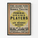Vintage Federal Drama Players Poster - Zomer Theater Pine Island Park