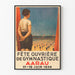 Vintage poster Arbeidersfeest voor gymnastiek Aarau 1930