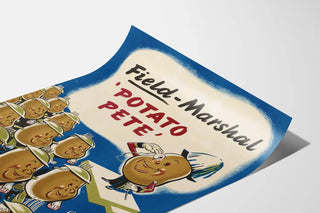 Vintage poster van veldmaarschalk Aardappel Pete - Humoristische muurdecoratie