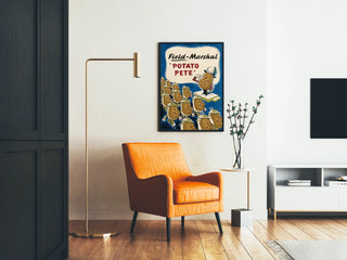 Vintage poster van veldmaarschalk Aardappel Pete - Humoristische muurdecoratie