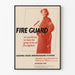 Vintage Poster Brandweerbrandwacht: Noodhulp Brandweer