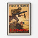 Vintage militaire poster U.S. Marines First In France