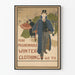 Vintage poster elegante wintermode