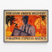 Vintage Poster Spoorweg Expres Agentschap Betrouwbare Levering — ingelijst kunstwerk aan de muur