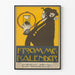 Decoratieve Art Nouveau poster met vrouw en zandloper
