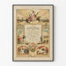 Vintage Poster Certificaat van Lidmaatschap GAR Wanddecoratie Historisch