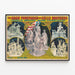 Artistieke vintage poster Adam Forepaugh en Sells Brothers - Standbeelden en klassieke scènes — ingelijst kunstwerk aan de muur