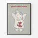 Vintage poster van engel met rood boek - Geef Een Boek