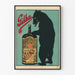 Vintage Gilka poster met beer en fles Berliner Getreide Kümmel