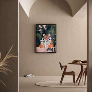 "Tiger Poster and Wild News - Jungle and Fantasy"