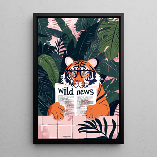 "Tiger Poster and Wild News - Jungle and Fantasy"