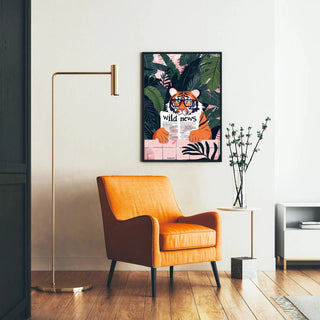 "Tiger Poster and Wild News - Jungle and Fantasy"