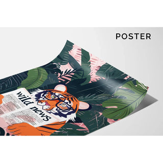 "Tiger Poster and Wild News - Jungle and Fantasy"