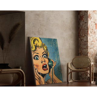 Pop Art Affiche - Verrassing aan de Telefoon