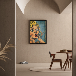 Pop Art Affiche - Verrassing aan de Telefoon