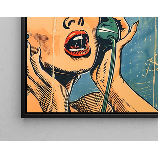 Pop Art Affiche - Verrassing aan de Telefoon