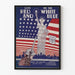 Vintage American patriotic poster red white blue